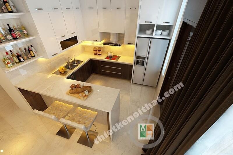 Thiết kế nội thất phòng bếp hiện đại với hệ thống thiết bị bếp tiện nghi cho người nội trợ Thiết kế phòng bếp, tủ bếp đẹp